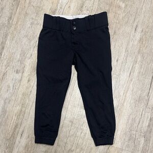 Girls black softball pants
